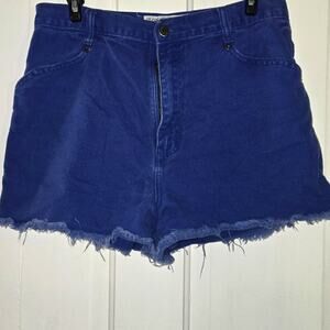 Vintage Royal Blue Bonjour Denim Shorts Size 11/12